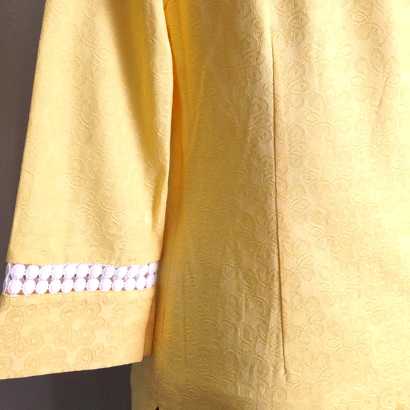 Lilly Pulitzer Bees Knees Tunic‎ Jacquard Floral Lemon Sorbet Women's Size 2 NWT - Picture 9 of 16